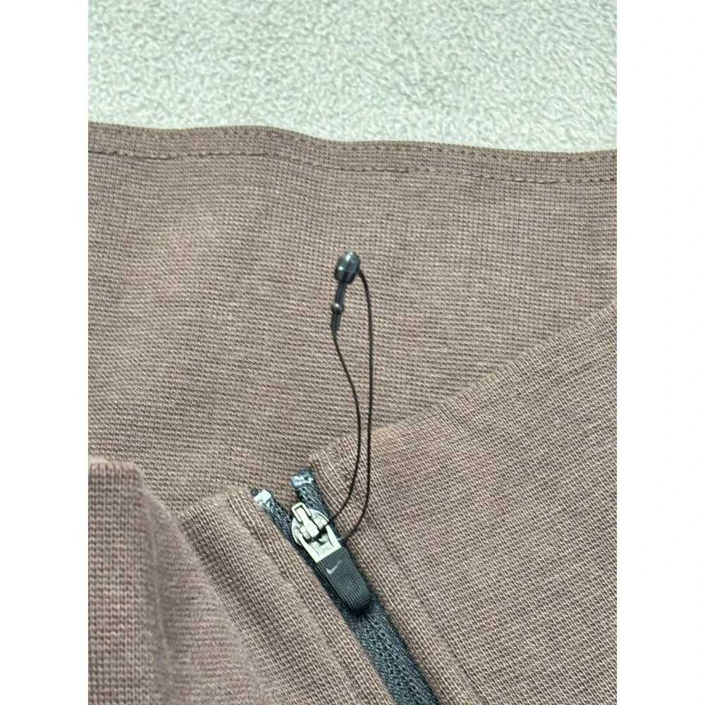 Nike Tech Fleece High Waisted Joggers Cacao Wow Brown Double Zip Pants Small NEW